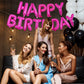 Pigetale Happy Birthday Banner, 16 Inch Mylar Foil Letters Sign Bunting Happy Birthday Balloon Letters Balloons Reusable Ecofrie