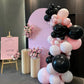 Paready Pink and Black Balloons, 30 Pcs, 12 Inch Latex Balloons for Birthday, Baby Shower, Wedding, Graduation Decor