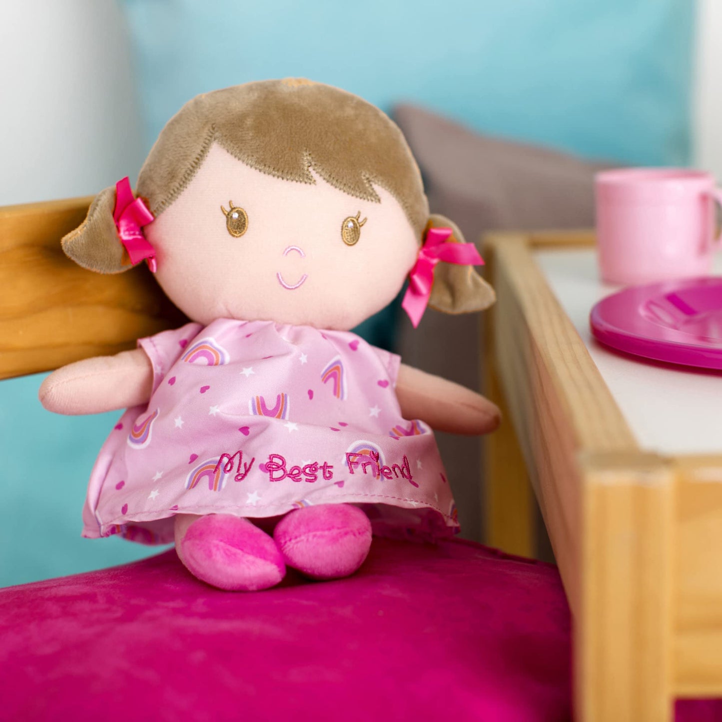 Baby Starters Plush Snuggle Buddy Baby Doll, Dorie, 11 Inch