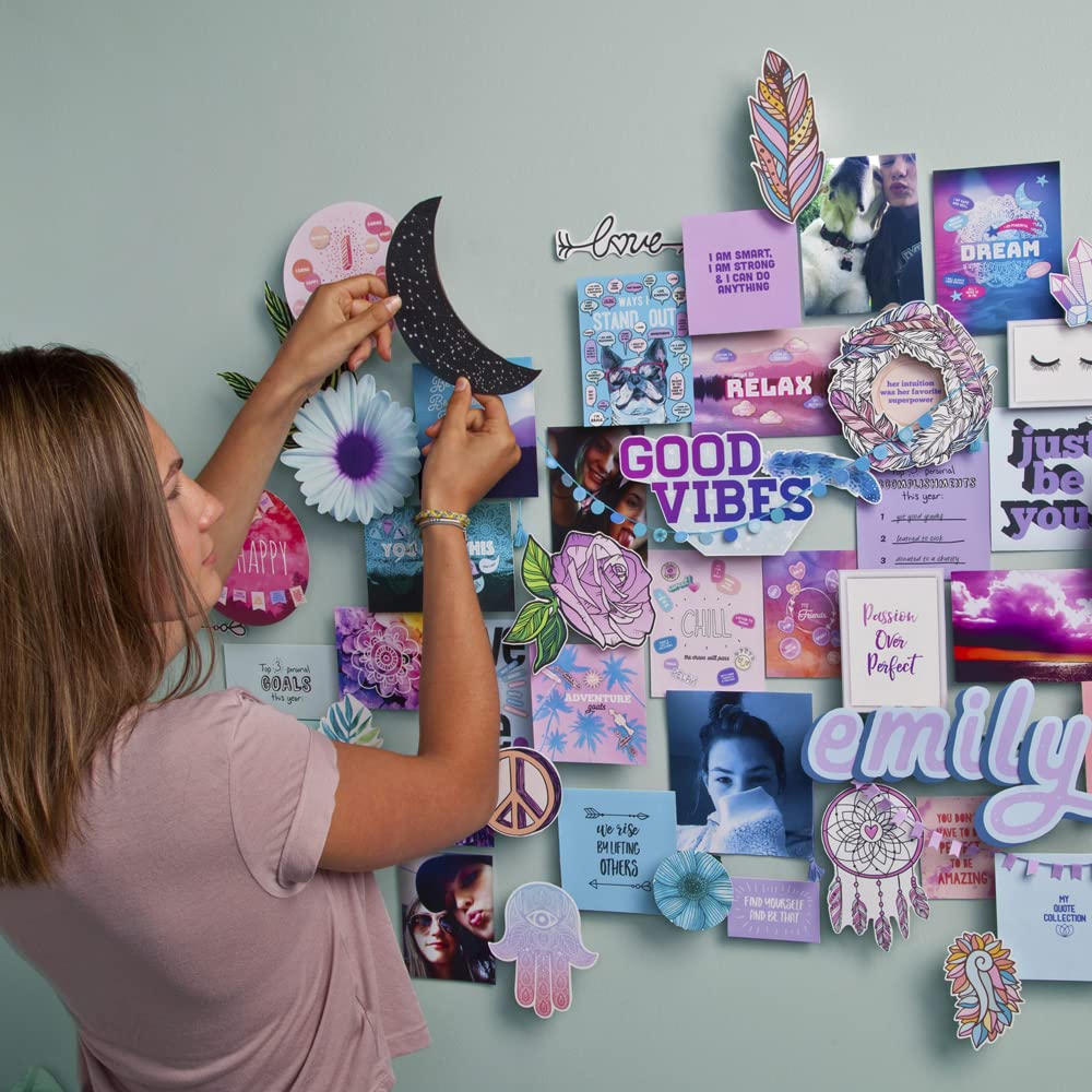 Craft-tastic DIY Wall Collage - Craft Kit - Personalize Your Space with Inspiring Quotes, Pre-cut Designs & Pictures