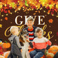 LTDKAEN Give Thanks Backdrop Happy Thanksgiving Pumpkin Harvest Rustic Photography Background Thanksgiving Turkey Party Decorati