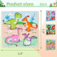 Mcpinky 3 Sets Wooden Peg Puzzles, Puzzles For Toddlers Knob Puzzles With Handles Educational Montessori Puzzles For Kids Presch
