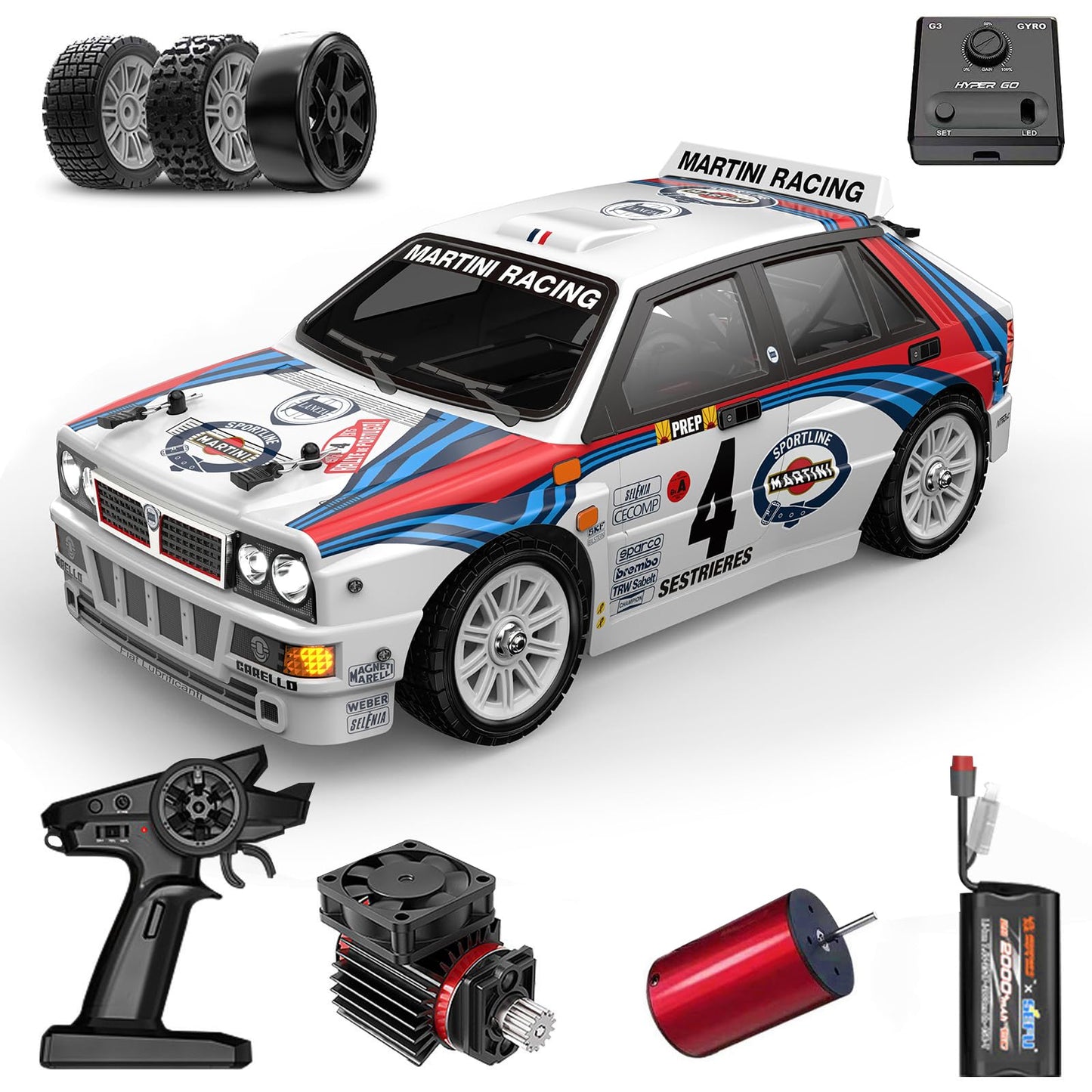 Fenamx 14302 Hyper 4WD Brushless RC Car - All-Road Drift Car, 1/14 Scale, High Speed, Plastic Construction, 2.4G Control,