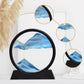 Winthfure Moving Sand Art Picture-3D Deep Sea Sandscape In Round Glass Flowing Sand Frame, Large Desktop Sand Art Toys, Relaxing