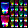 LLKMDSS 40 Pcs Glowing Party Cups,Pack with Flashing color Bright Glow-In-The-Dark Colors for House Parties Birthdays Concerts W