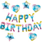 Canrevel Happy Birthday Banner 13Pcs 16 Inch Mylar Foil Letters With 6Pcs Star & Heart Balloons Birthday Party Decorations For K