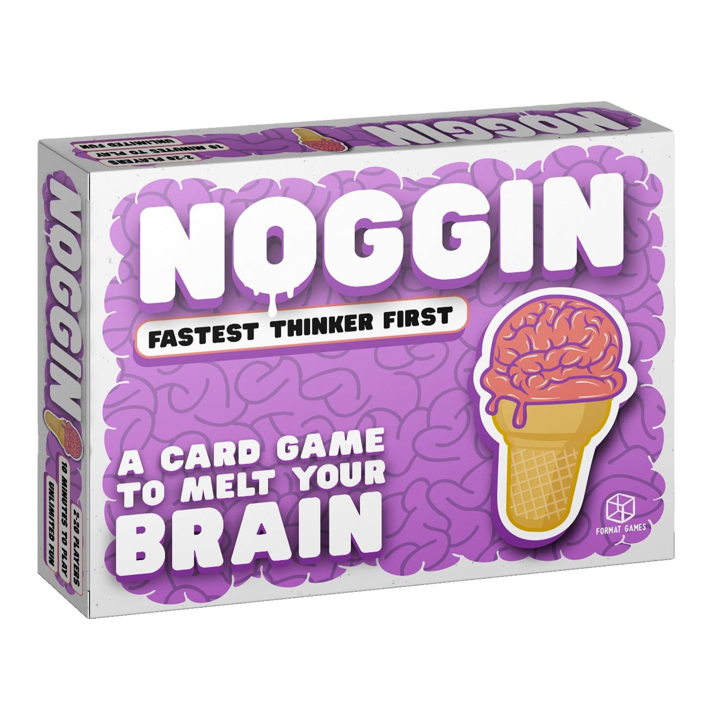 Format Games Noggin Party Game - Fast-Thinking Card Game for 3+ Players, Ages 10+, Multi Color, Model NG0921, Cardboard Material
