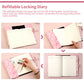 Cagie Marble Diary With Lock For Girls And Women, Waterproof Journal With Lock 192 Pages Secret Girls Locked Diary With Pen, Password Locked Journals For Teen Girls, A5 Pink