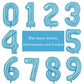 Vonokee 40 Inch Light Blue Giant Number Balloons 9, Jumbo Digital Foil Mylar Balloon For Birthday Party Wedding Anniversary Cele