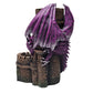 Forged Dice Co. Dragon’S Keep Dice Tower - Hand Painted Dice Rolling Tower Castle With Led Lights, Made From Heavy Duty Resin - Compatible With Dnd Accessories, D&D 5E, Standard Rpg Dice (Purple)