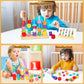 Aoumi Montessori Toys For 2 3 4 Year Old Wooden Shape Matching Game & Lacing Beads Preschool Learning Activities Fine Motor Skills Toys Sorting Stacking Toddler Toys Age 2-4 Boys Girls