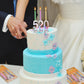 Boao 50 Pcs Birthday Number Candle Set Includes 10 Pcs Multicolor LED Flashing Number Candles with Transparent Shell and 40 Pcs