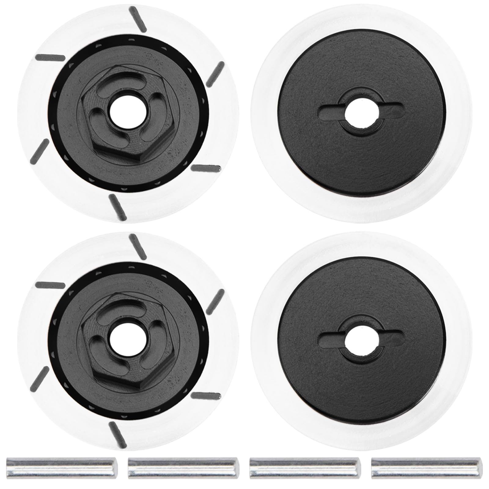 4Pack Vgoohobby Aluminum Alloy RC 12mm Hex Hub Wheel Rim Brake Disc Compatible with HSP HPI Traxxas Tamiya 1/10 On-Road Racing M
