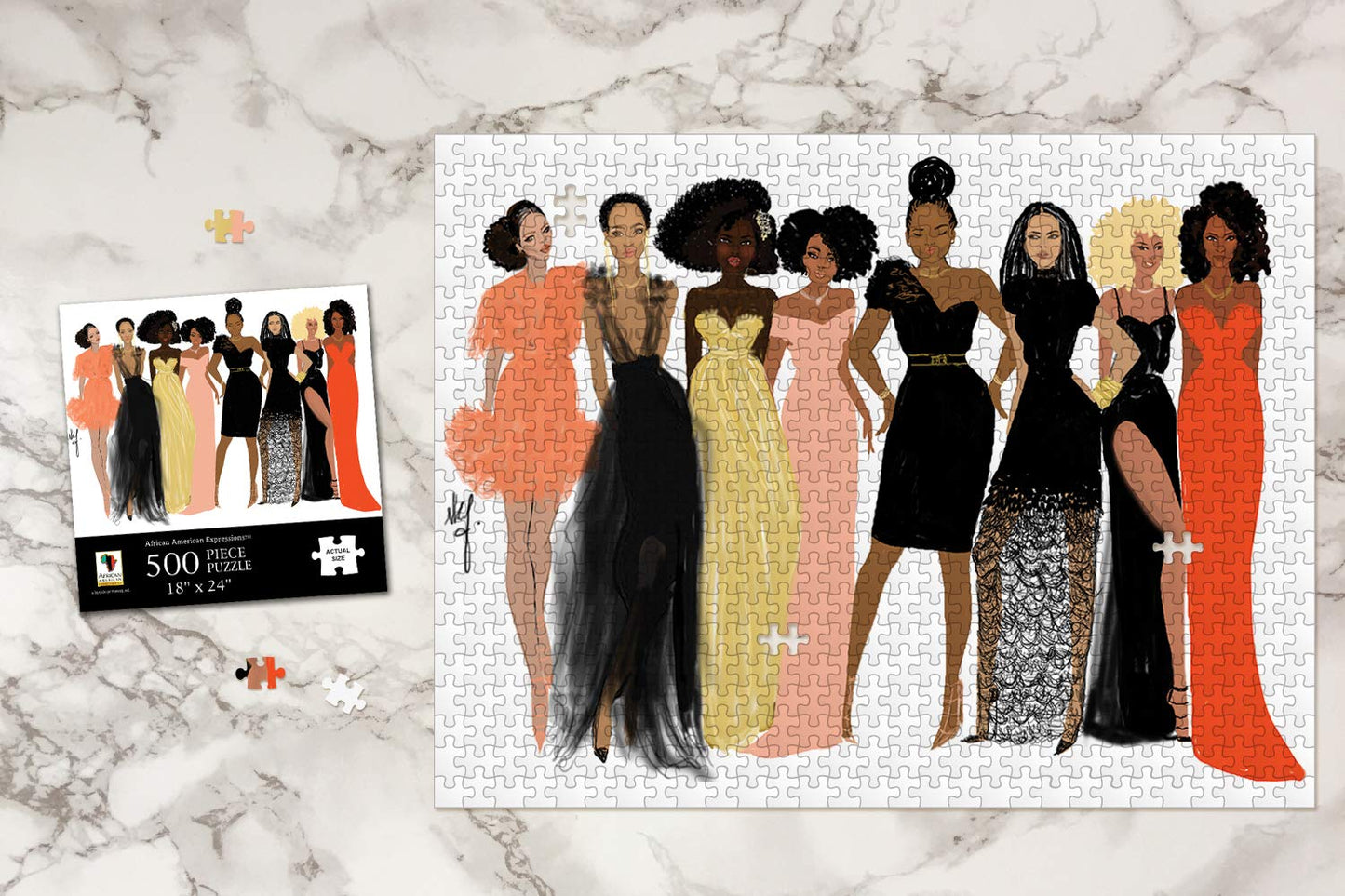 African American Expressions - Sister Friends Puzzle - 500-Piece Inspirational African American Jigsaw Puzzle For Adults | Celebrating Black Culture And Sisterhood