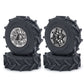 4PCS 1.0 beadlock Wheels SCX24 Wheels and Tires TRX4M Aluminum Wheel Rims and Mud Terrain Tires Kit for 1/18 RC Crawler TRX4M 1/