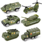 Diecast Military Vehicles Army Toy Mini Pocket Size Play Models Truck Tanks Helicopter for Kids Boys Age 3 4 5,Pack of 6