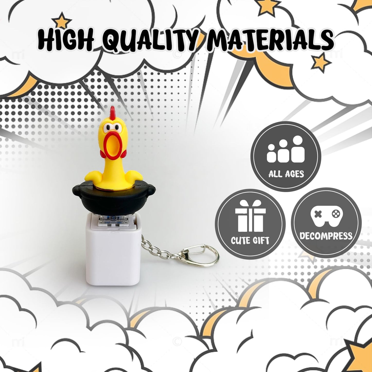 Keyboard Fidget Toy For Adults (Screaming Chicken)