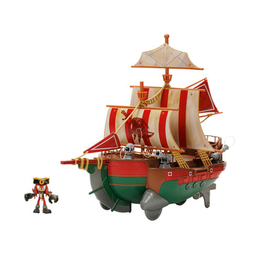Sonic Prime 2.5" Action Figure Playset - Angel’s Pirate Ship, Plastic, 15"L x 5.25"W x 15"H, Model 419184-SOC