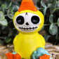 Ebros Gift Furry Bones Bath Tub Soaking Bubbles Time Bob The Rubber Duck Figurine Yellow Ducky Hooded Furrybones Skeleton Monster Collectible Small Sit Up Sculpture