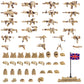 MaozyHomie 63 Pcs Military  Set Accessories U.K Special Forces  Toys Military Equipment Battle Blocks Bricks Compatible with Major Brand  3 Years Old and up