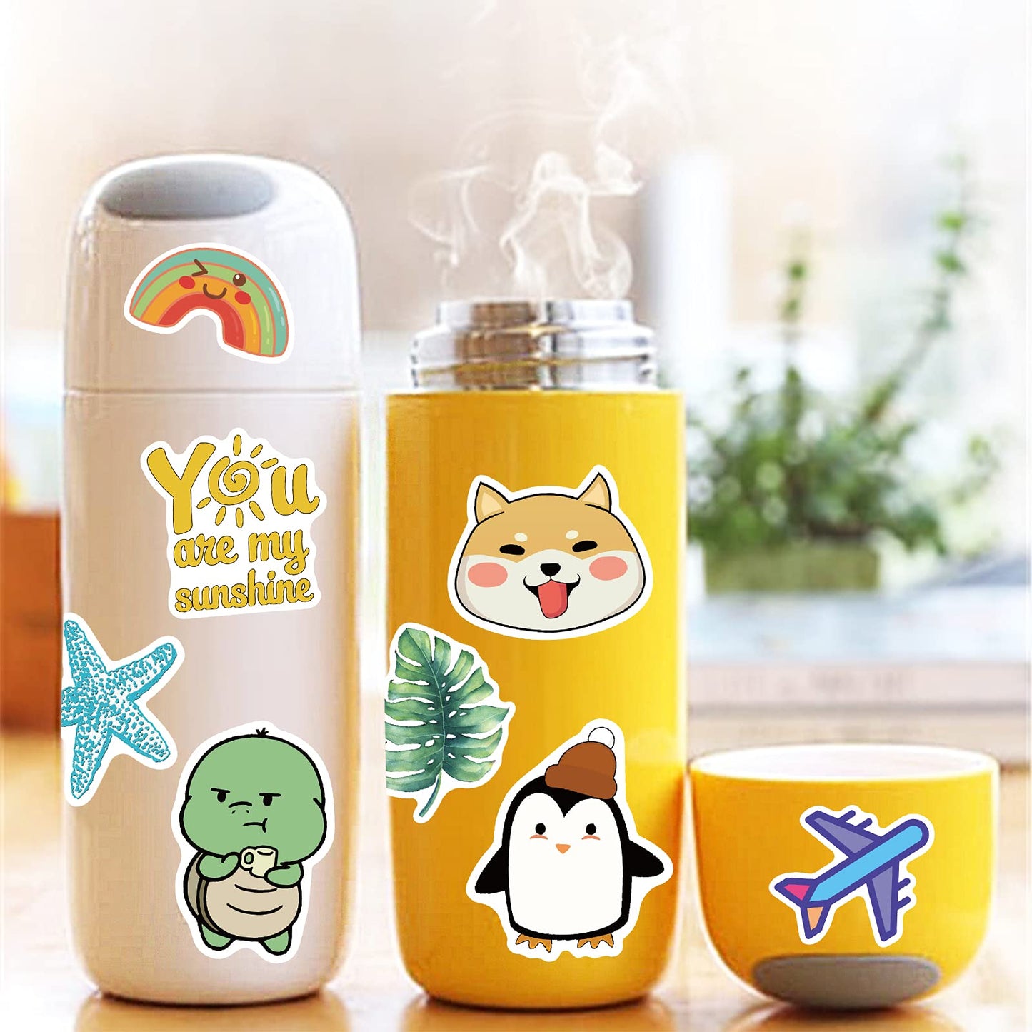 Bekayshad Stickers For Water Bottles, 200 Pack/Pcs Hydroflask Cute Vinyl Vsco Aesthetic Waterproof Stickers Laptop Skateboard Computer Phone Stickers For Kids Teens Girls, Sticker Packs