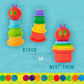 Kids Preferred Silicone Stacking Cups Set - The Very Hungry Caterpillar Bath Toys for Ages 18 Months+, Multicolor, Model 55765