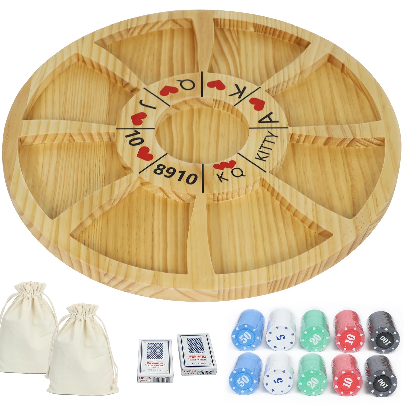 Jyquorp 20 inches Michigan Rummy Game Deluxe Set Perfect Blend of A Royal Game of Hearts
