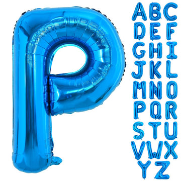 Toniful 40 Inch Large Blue Letter P Balloons Giant Alphabet Letter Balloons,Foil Mylar Big Balloons For Birthday Party Anniversa