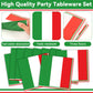 100 Pcs Italian Flag Plates And Napkins Party Supplies Italy Flag Party Tableware Set Italian Flag Red White And Green Party Dec