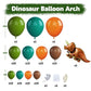 Dinosaur Balloon Arch, Dinosaur Balloon Garland Kit, Retro Green Orange Brown Balloons With Dinosaur Foil Balloon For Kids Dinos
