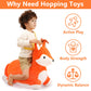 Iplay, Ilearn Bouncy Pals Fox Hopping Horse, Plush Inflatable Animal Hopper, Indoor N Outdoor Ride On Jumping Bounce Toys, Birthday Gift For 18 Months 2 3 4 5 Year Old Kids Toddlers Boys Girls
