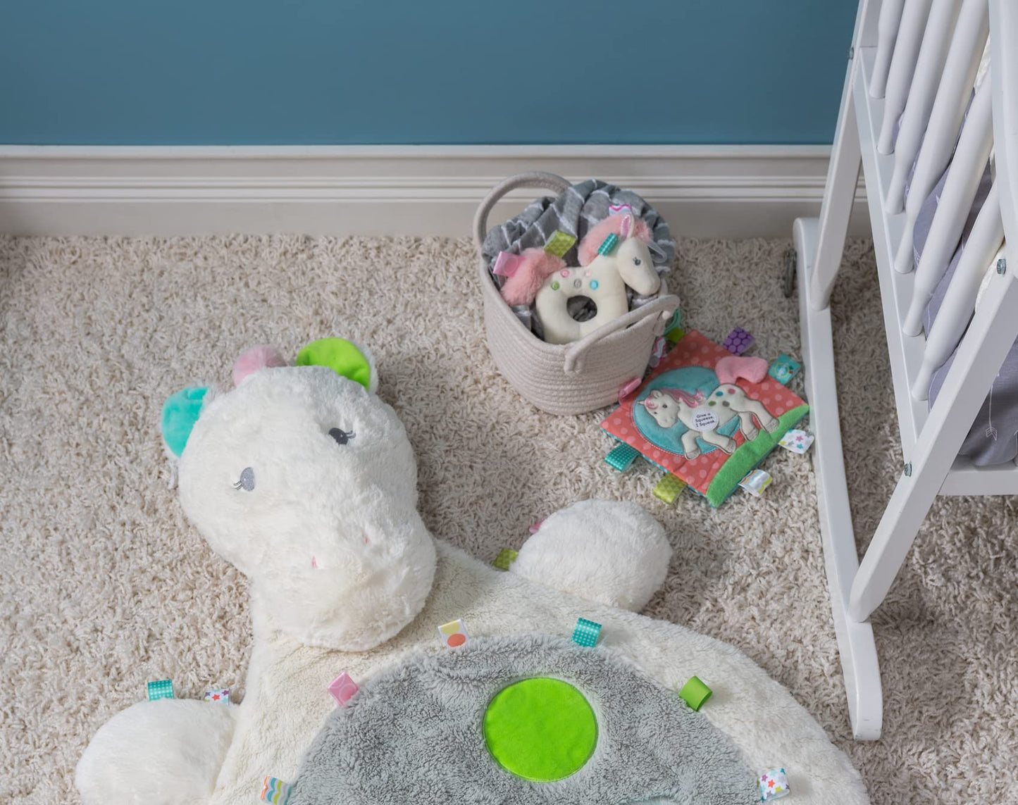 Taggies Soothing Sensory Crinkle Me Toy With Baby Paper And Squeaker, Painted Pony, 6.5 X 6.5-Inches