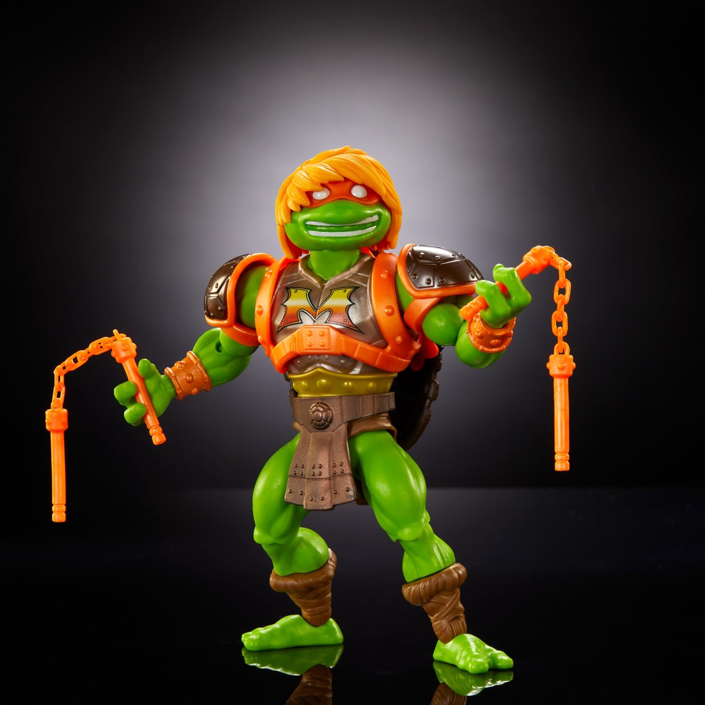 Masters of the Universe Mattel Origins Turtles of Grayskull Action Figure & Accessories  Michelangelo Collectible Toy with 16 Joints  TMNT & Motu Crossover