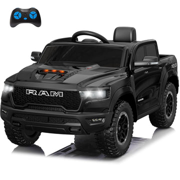 Segmart Licensed 2025 Dodge Ram 1500 Rho, 12V Ride-On Electric Truck For Kids With Remote Control, Battery Powered With Car Key/