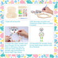 Fennoral 5 Pack Bunny Dream Catcher Craft Kit For Kids Paint You Own Easter Rabbit Dream Catcher Ornament Diy Coloring Wooden Ea