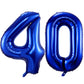 Navy Blue 40 Balloon Numbers,40 Inch Dark Blue 40 Birthday Balloons Large Foil Mylar Balloons Number 40 For Birthday Party Anniversary Decorations