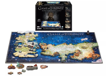 4D Cityscape Game of Thrones 4D Puzzle - Westeros & Essos, 891 Pieces, Multi Color, Plastic, Reg Size, Model AD778