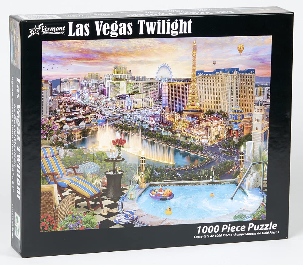 Vermont Christmas Company Las Vegas Twilight Jigsaw Puzzle 1000 Piece