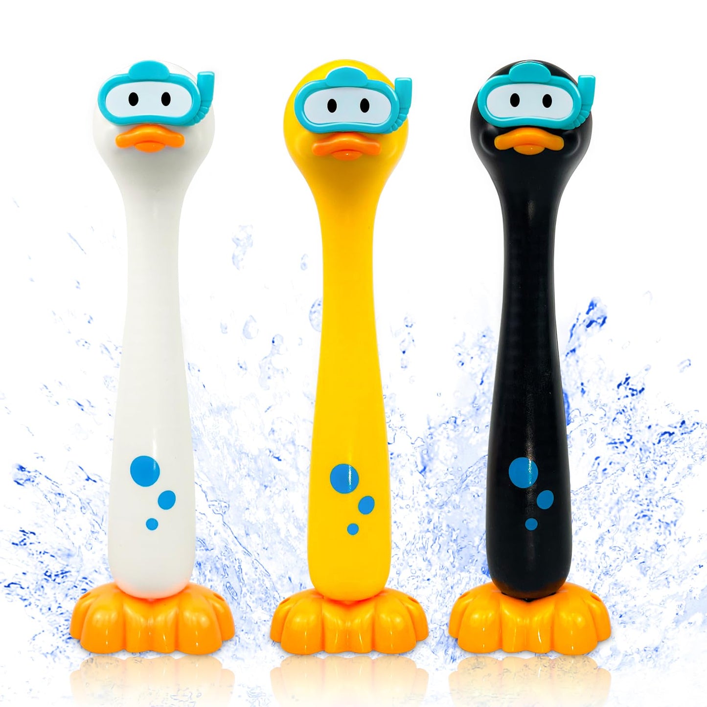 zeeloopbee Duck Swimming Diving Sticks Pool Toys for Kids Ages 4-8  3pcs Training Sinking tossing Dive Toy for Kid Diving  Summer Underwater Sinking Pool Toys for Kids Ages 8-12 (Duck Sticks)