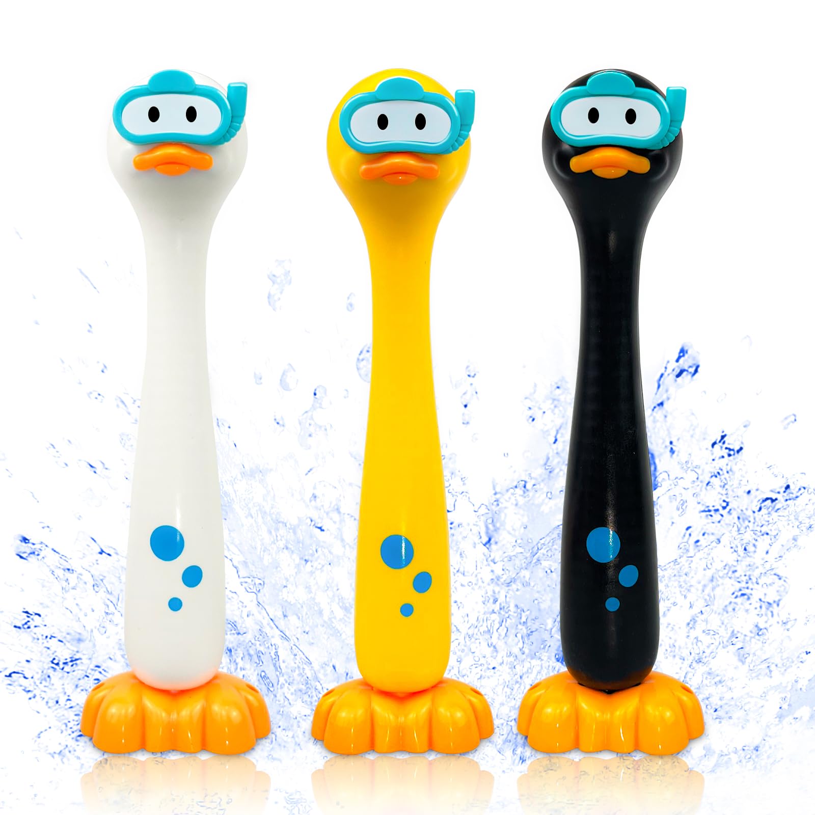 zeeloopbee Duck Swimming Diving Sticks Pool Toys for Kids Ages 4-8  3pcs Training Sinking tossing Dive Toy for Kid Diving  Summer Underwater Sinking Pool Toys for Kids Ages 8-12 (Duck Sticks)