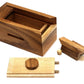 Treasure Chest: Triple Puzzle Lock Box Game For Teenagers & Kids: Magic Money/Small Trinket/Gift Card Holder - Wooden Secret Com