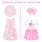 Bnuzeiyi 17Pcs 18 Inch Girl Doll Clothes And Accessories Doll Accessories Travel Play Set With Travel Pillow Camera For 18 Inch Dolls Gift For Girls