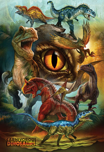 Eurographics 6100-0359 Carnivorous Dinosaurs 100-Piece Puzzle