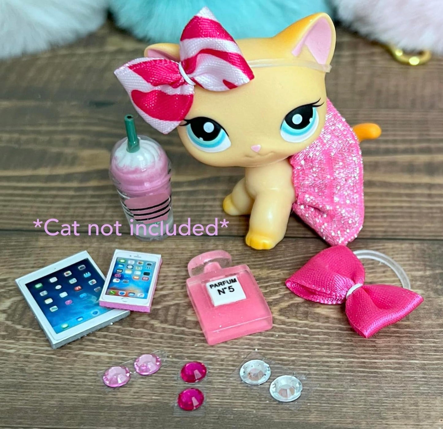 Lps Pet Shop 10 Pc Clothes Skirt Bow Accessories Lot