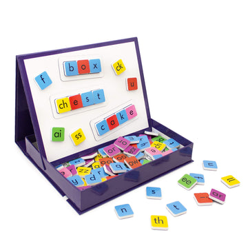 Junior Learning Rainbow Phonics Tiles With Built-In Magnetic Board Multi