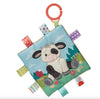 Taggies Crinkle Me Toy with Baby Paper & Squeaker with Sensory Tags  6 x 6-inches  Buttercup Cow