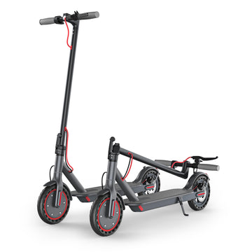 Electric Scooter - 8.5'' Solid Tires, 350W Motor, Up To 19 Mph And 21 Miles Long-Range Portable Foldable Commuting Scooter For A
