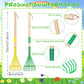 2Pcs Kids Rake Garden Tool Set Toy,Child Size Lawn Small Rakes and Garden for Leaves,Wooden Gardening Toy Rakes with Detachable