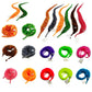 Shengsen 60 Pack Fuzzy Worm Toys String Pets Fuzzy Worms On String Bulk Trick Toy Party Favors For Kid Cat (12 Colors)