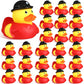 Sotiff Rubber Ducks 2 Inch Cool Rubber Ducky Bath Toy For Party Favors Birthday Party Gifts Beach Summer Bath Tub Pool Toys(24 Pcs,Firefighter Ducks)